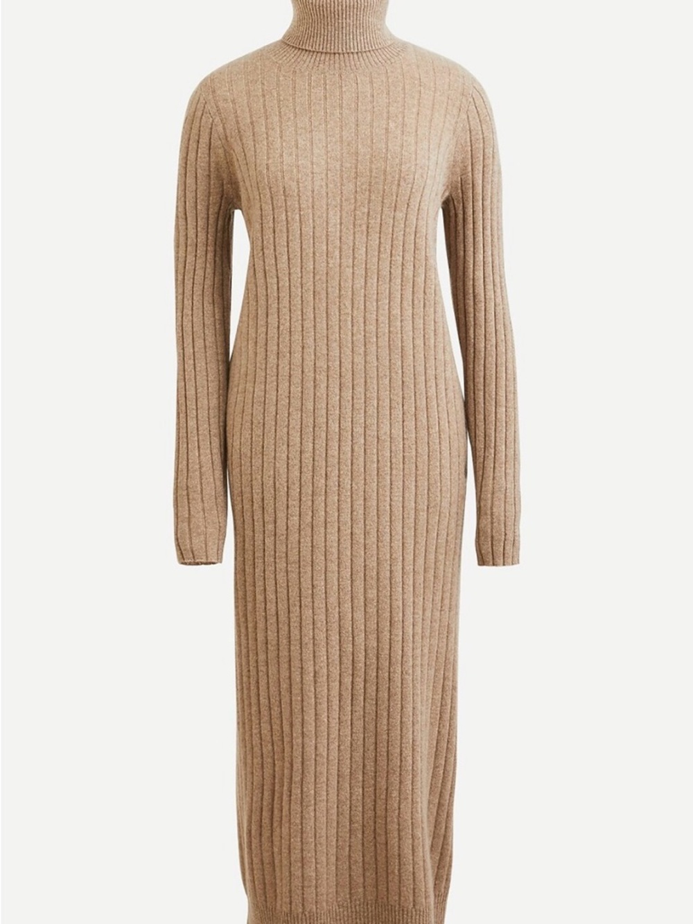 NWT J.Crew 100% Cashmere Ribbed Turtleneck Sweater Dress